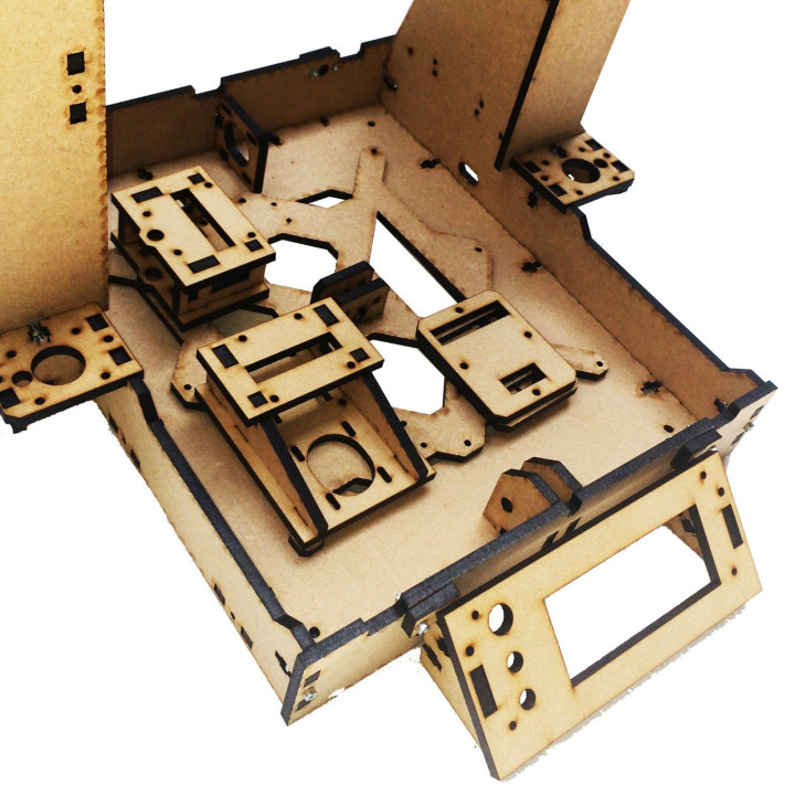 LaserCut Frames, Prusa i3, 3D Printer, Graber i3 laser cut MDF GraberI3-MDF -3, dioda.ro
