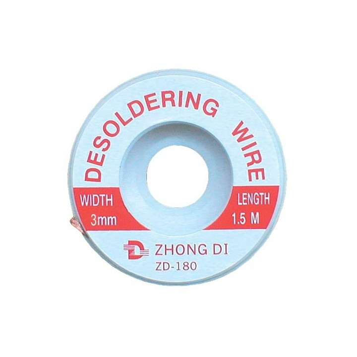 Dezlipire Cositor, Tresa absorbanta cositor 3mm/1,5m ZD-180-3 -1, dioda.ro