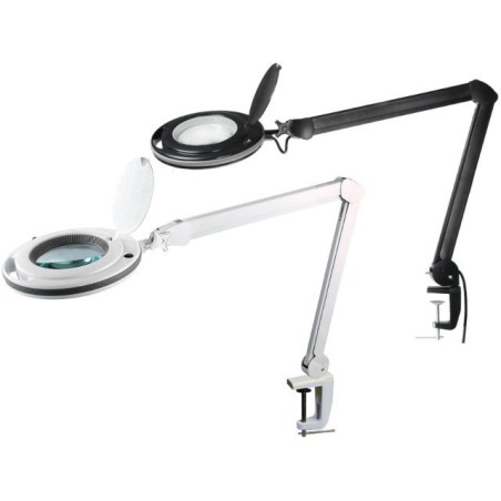 Lampa de birou cu lupa 5 dioptrii iluminare led neagra LAMP-5D-LEDN2B