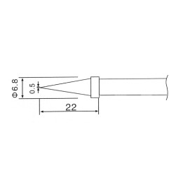Vârfuri, rezistente, letconuri, duze aer cald, Varf de schimb C1-2  (pentru ZD-30C,ZD-99,ZD-8906,ZD-8906L) C1/2_ -1, dioda.ro
