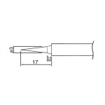 Soldering iron tip N1-26 avg.0.4mm  (ZD-929C,ZD-931) N1-26_0.4mm