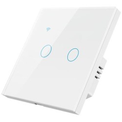 Smart Home, Comutator de iluminat inteligent NOUS LZ2 ZigBee Tuya cu 2 butoane -6, dioda.ro