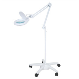 Lupă cu iluminare Lămpi de birou, Lupa mobila cu iluminare SMD LED (56x) pe stand mobil / roti L-5DP-LED-56-STA -5, dioda.ro