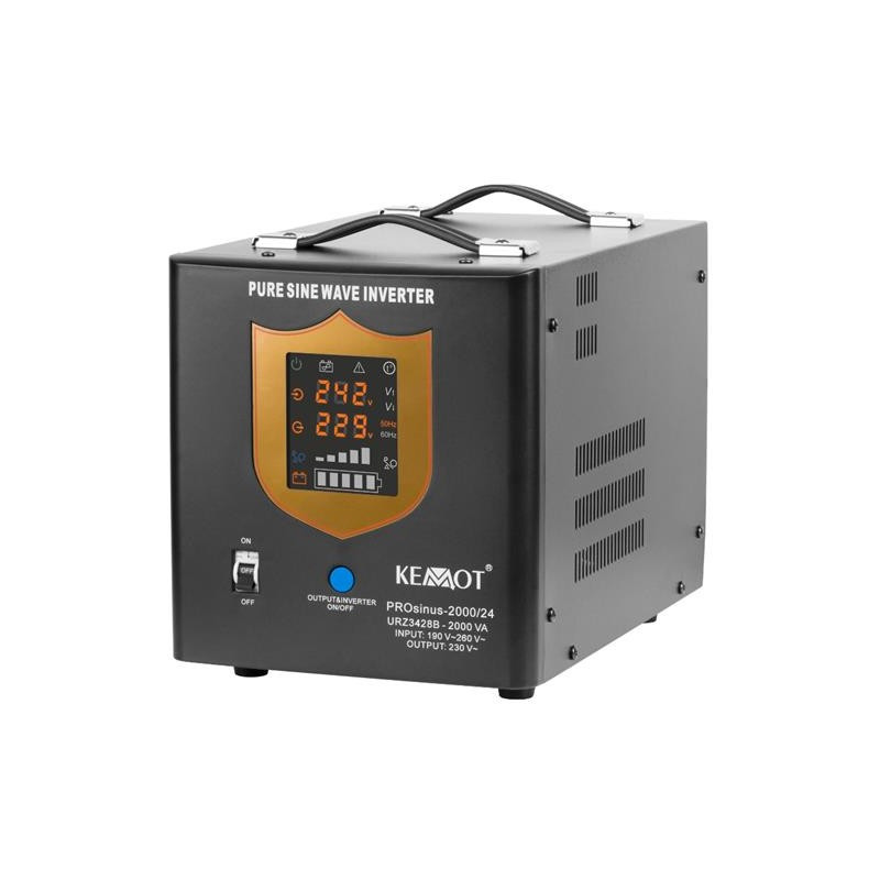 Surse de rezervă, Alimentare de rezervă KEMOT PROsinus-2000/24 1400W 24V Negru -1, dioda.ro