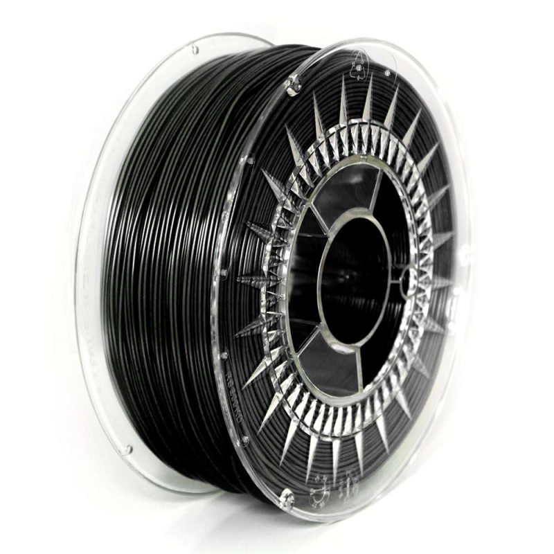 Filament, Filament: PLA neagră 1kg 1,75mm DEV-PLA-1.75-BK -1, dioda.ro