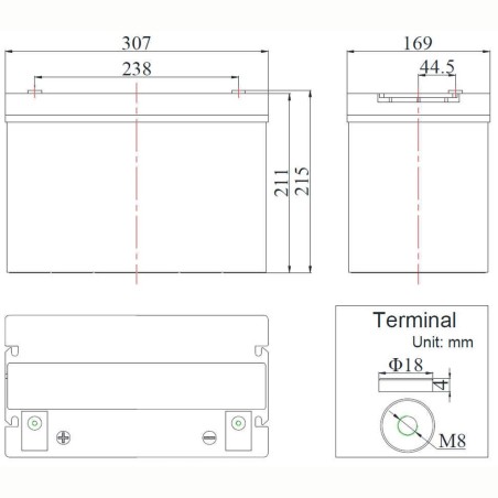 Acumulator 12V 100Ah Deep Cycle GEL FCDG12-100