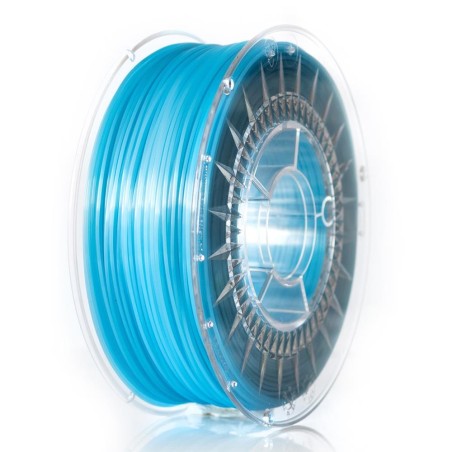 Filament, Filament: PLA albastru azur, semitransparent 1kg 195°C ±0,5% DEV-PLA-1.75-BLT -2, dioda.ro