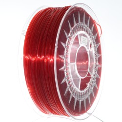 Filament: PET-G roşu (rubiniu), transparentă 1kg ±0,5% 1,75mm