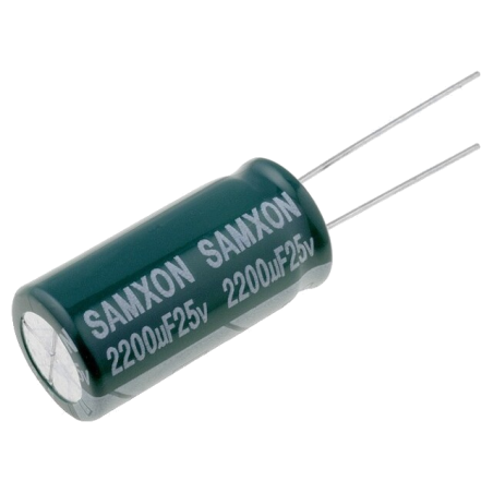 Condensator: electrolitic low ESR THT 2200uF 25VDC Ø12,5x25mm