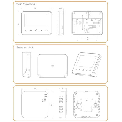 Accesorii pentru cazane și centrale termice, Termostat de ambient inteligent Smart WT-20, WI-FI, Control Interne -17, dioda.ro