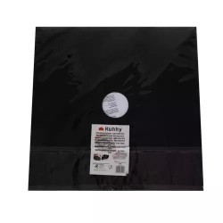 Casa Gradina, Set 4 bucati folie din teflon pentru aragaz sau plita, reutilizabile, 27 x 27 cm, negru. Ruhy 19176 -7, dioda.ro