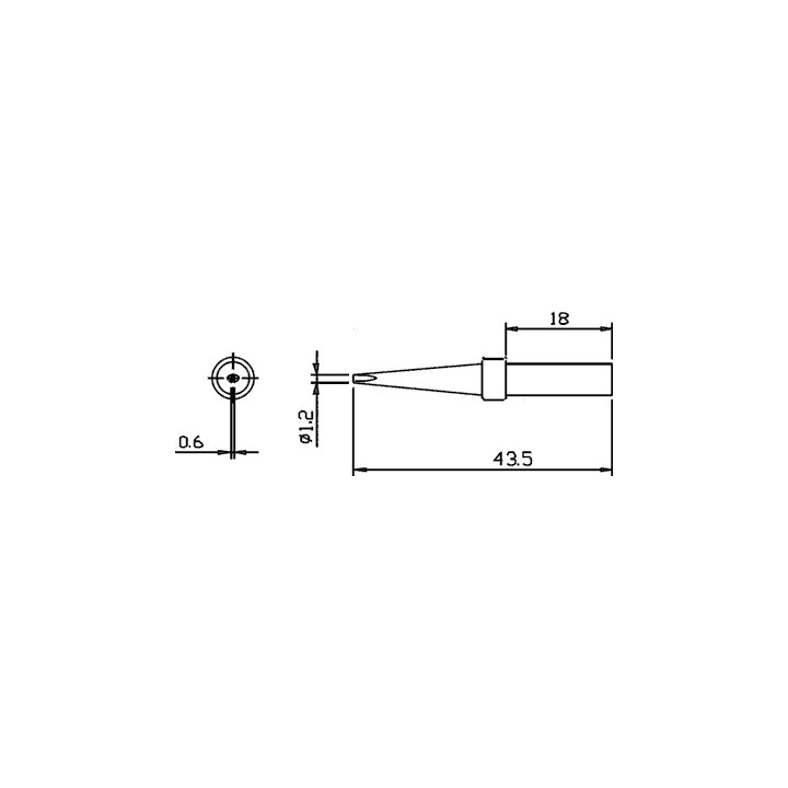 Vârfuri, rezistente, letconuri, duze aer cald, Vârf letcon statie lipit Pensol  tip şurubelniţă 1,2mm SR-626 -1, dioda.ro