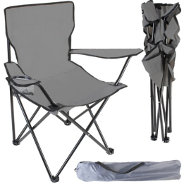 camping, Scaun de pescuit gri 80x44x80 cm -2, dioda.ro