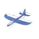 Avion de jucarie planor albastru iluminare led