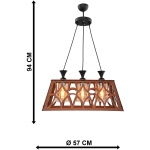Pendul Aron 3xE27 60W, nuc, Erste Interior, Pendul Aron 3xE27 60W, nuc, Erste -1, dioda.ro