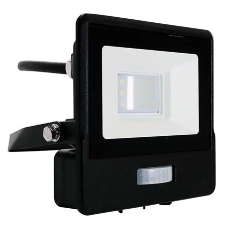 Proiectoare LED, Proiector LED SMD 10W 6400K IP65 CU SENZOR MISCARE - NEGRU -2, dioda.ro