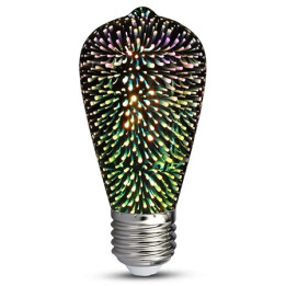Interne, BEC LED ST64 E27 3W CU FILAMENT 3000K ALB CALD MODEL 3D -1, dioda.ro