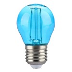 Interne, BEC LED G45 E27 2W CU FILAMENT LUMINA ALBASTRA -1, dioda.ro