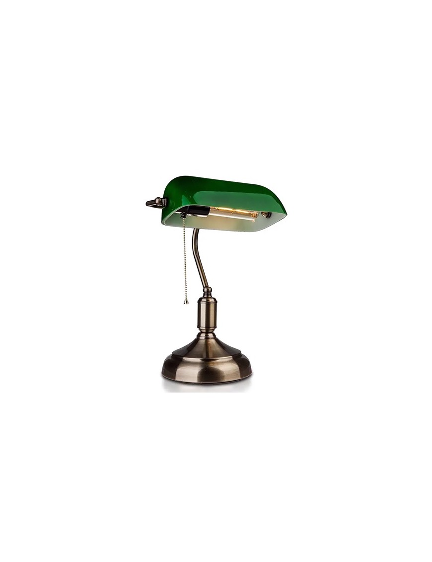 Lampi Iluminare, Lampa birou V-Tac Vintage, E27, 60W, 36 cm, Metal/Sticla, Verde -1, dioda.ro