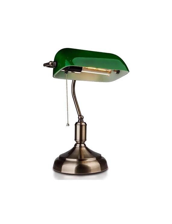 Lampi Iluminare, Lampa birou V-Tac Vintage, E27, 60W, 36 cm, Metal/Sticla, Verde -1, dioda.ro
