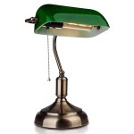 Lampi Iluminare, Lampa birou V-Tac Vintage, E27, 60W, 36 cm, Metal/Sticla, Verde -1, dioda.ro