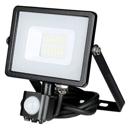 Proiectoare LED, Proiector LED SMD 20W 4000K IP65 CU SENZOR MISCARE NEGRU -2, dioda.ro