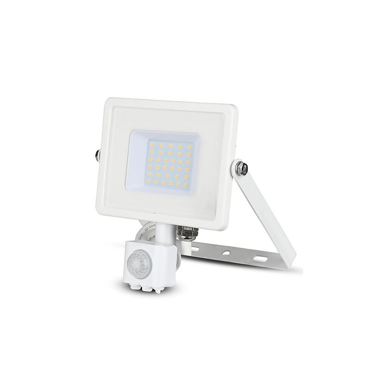 Proiectoare LED, Proiector LED SMD 30W 4000K IP44 CU SENZOR MISCARE - ALB -2, dioda.ro