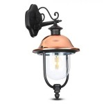 LAMPA DE GRADINA MONTAJ PERETE SOCLU E27 - NEGRU Interne, LAMPA DE GRADINA MONTAJ PERETE SOCLU E27 - NEGRU -1, dioda.ro