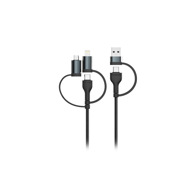 Interne, CABLU 5IN1 TIP C - MICROUSB - USB - LIGHTNING 1.2M -1, dioda.ro