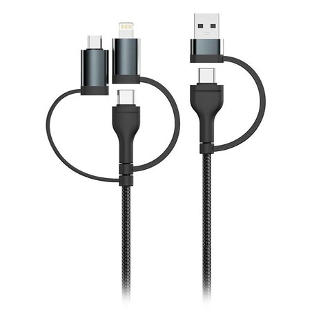 Interne, CABLU 5IN1 TIP C - MICROUSB - USB - LIGHTNING 1.2M -1, dioda.ro