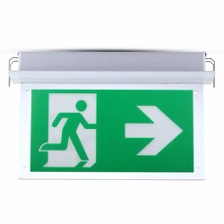 Lampi Semnalizare Iesire Emergenta, LAMPA LED IESIRE DE URGENTA 2W 6000K ALB RECE -1, dioda.ro