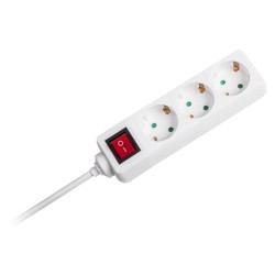 Interne, PRELUNGITOR 3 CAI CU INTRERUPATOR 1.5M( 3G1.5MM2) ALB -1, dioda.ro
