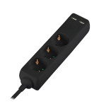 Interne, PRELUNGITOR 3 CAI + 2USB 5M(3G1.5MM2) NEGRU -1, dioda.ro