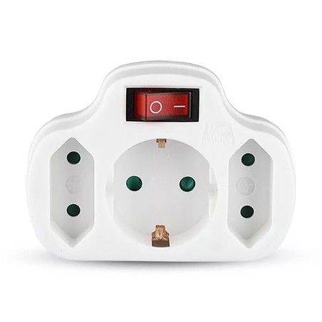 Interne, ADAPTOR 3 PRIZE CU INTRERUPATOR 3X16A MAX 3500W -1, dioda.ro