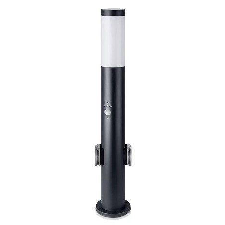 Interne, LAMPA GRADINA SOCLU GU10 CU SENZOR DE MISCARE IP54 - NEGRU -1, dioda.ro