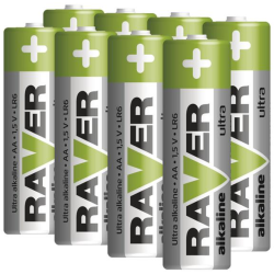 Baterii alcaline, Baterie AA (R6) alcalina RAVER 8buc -3, dioda.ro