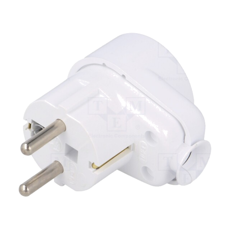 Rezistențe, Conector: alimentare AC tată + mamă mufă/soclu 2P+PE 250VAC -1, dioda.ro