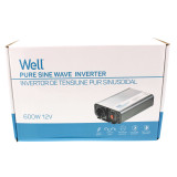 Invertoare auto, Invertor de tensiune 12V 220V, 600W Well unda sinusoidala pura PSUP-INV/PSW-12V600W-WL -4, dioda.ro