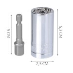 Scule de mana, Priză universală - cheie tubulară universala  7-19mm -2, dioda.ro