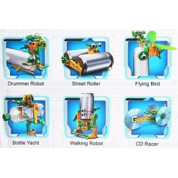 Jucarii, Kit Robot Solar reciclare 6 in 1 CS2127 -11, dioda.ro