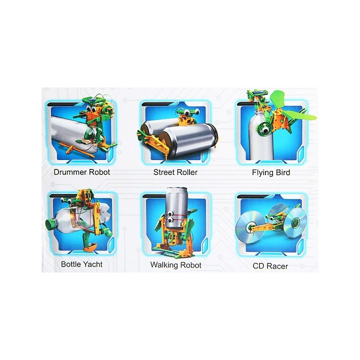 Jucarii, Kit Robot Solar reciclare 6 in 1 CS2127 -11, dioda.ro