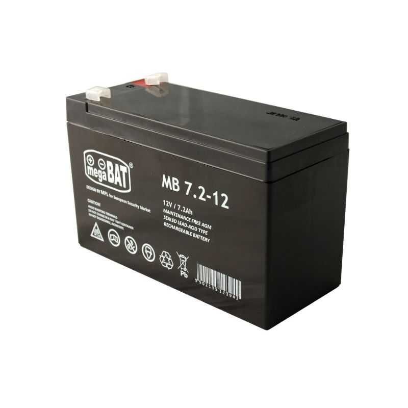 Acumulatori Baterii, Acumulator UPS MEGABAT MB7.2-12 VRLA AGM, 7Ah 12V -1, dioda.ro