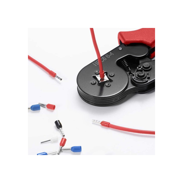 Scule de mana, Set Cleste de sertizare HSC8 6-4A pentru pini 0,25-10mm2 - set cu 500 pini HSC8 6-4A -4, dioda.ro