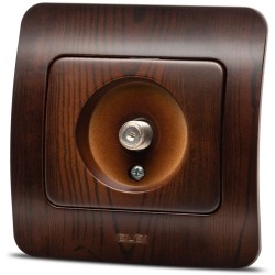 Aparataj doza rotunda, Jazz priza TV conector F, nuc închis, Elbi -2, dioda.ro