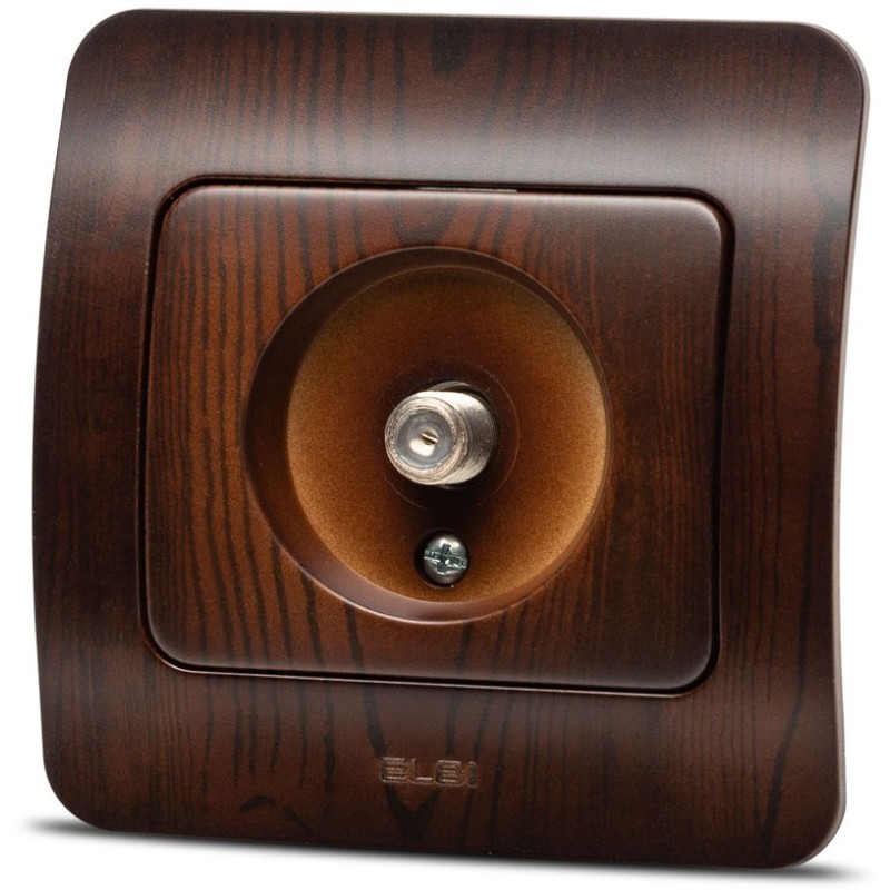 Aparataj doza rotunda, Jazz priza TV conector F, nuc închis, Elbi -2, dioda.ro