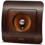 Aparataj doza rotunda, Jazz priza TV conector F, nuc închis, Elbi -2, dioda.ro