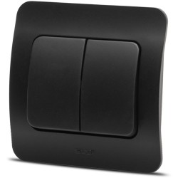 Aparataj doza rotunda, Jazz comutator, negru mat, Elbi -2, dioda.ro