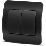 Aparataj doza rotunda, Jazz comutator, negru mat, Elbi -2, dioda.ro