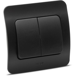 Aparataj doza rotunda, Jazz comutator, negru mat, Elbi -4, dioda.ro