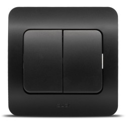 Aparataj doza rotunda, Jazz comutator, negru mat, Elbi -8, dioda.ro